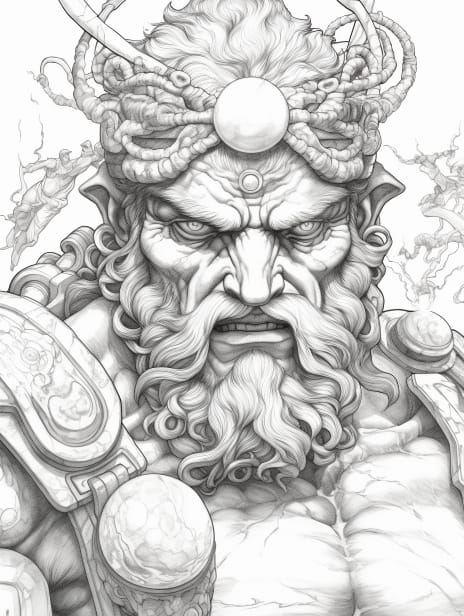 Mystical Creatures Coloring Book for Adults and Kids, Grayscale Coloring Pages, Instant Download, Printable PDF File